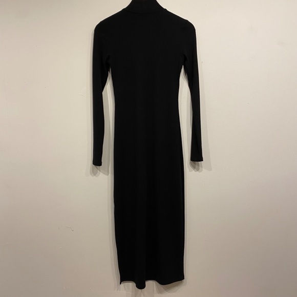 Charles Henry Black Mock-Neck Long Sleeve Stretchy Midi Dress Size XS - Picture 4 of 7